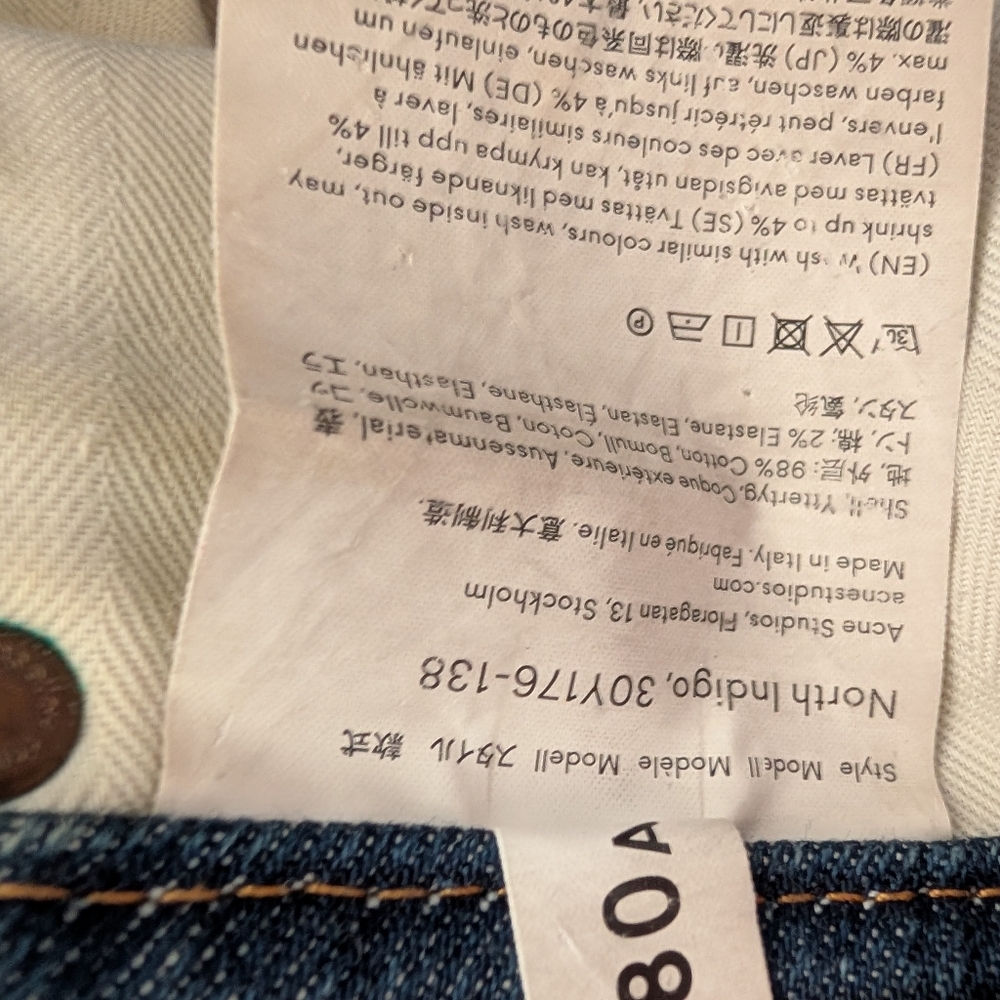 Acme Studios Melk Mid Blue Jeans Size 28 - Picture 11 of 16